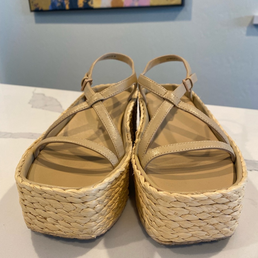 Vince Tan Platform Sandal, sz 6